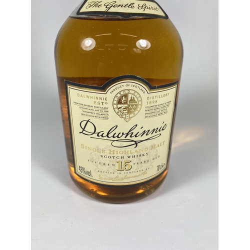 507 - 1 X 70CL BOTTLE - DALWHINNIE 15 YEAR OLD SINGLE HIGHLAND MALT WHISKY