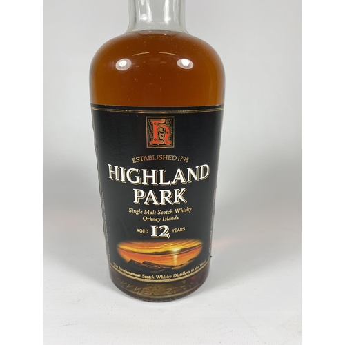 511 - 1 X 70CL BOTTLE - HIGHLAND PARK 12 YEAR OLD SINGLE MALT SCOTCH WHISKY