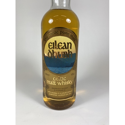 512 - 1 X 70CL BOTTLE - EILEAN DHUBH CELTIC MALT WHISKY