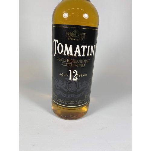 513 - 1 X 70CL BOTTLE - TOMATIN 12 YEAR OLD SINGLE MALT SCOTCH WHISKY