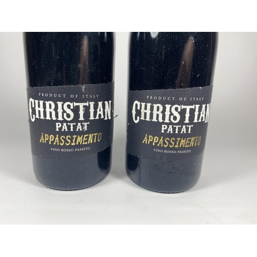 357 - 2 X 75CL BOTTLES - CHRISTIAN PATAT APPASSIMENTO ITALIAN WINE