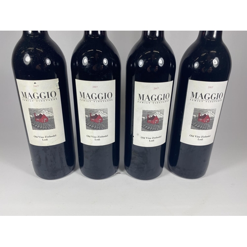 365 - 4 X 75CL BOTTLES - MAGGIO OLD VINE ZINFANDEL LODI 2017 RED WINE