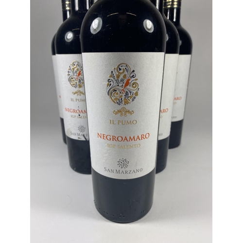 369 - 6 X 75CL BOTTLES - IL PUMO SALENTO SAN MARZANO NEGROMARO RED WINE