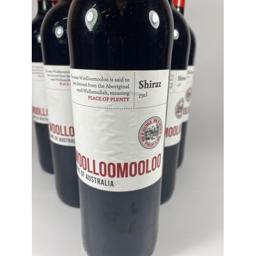 379 - 6 X 75CL BOTTLES - WOOLLOOMOOLOO AUSTRALIAN SHIRAZ RED WINE