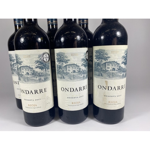 380 - 7 X 75CL BOTTLES - ONDARRE RESERVA 2017 RIOJA