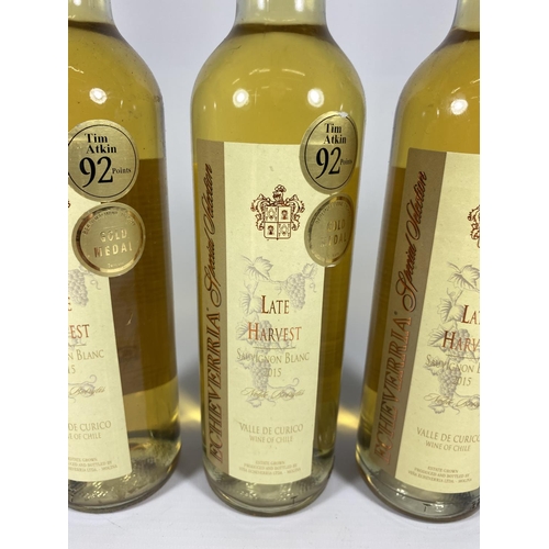 384 - 3 X 35CL BOTTLES - ECHEVERRA LATE HARVEST 2015 SAUVIGNON BLANC