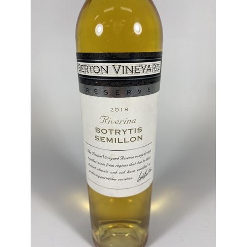 393 - 1 X 35CL BOTTLE - BERTON VINEYARDS RIVERINA 2018 BOTRYTIS SEMILLON