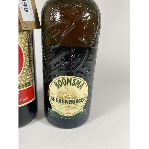 399 - 2 BOTTLES - A 1 LITRE BOTTLE OF BOOMSMA OUD FRIESCHE BEERENBURGER & DUBONNEE SPIRIT