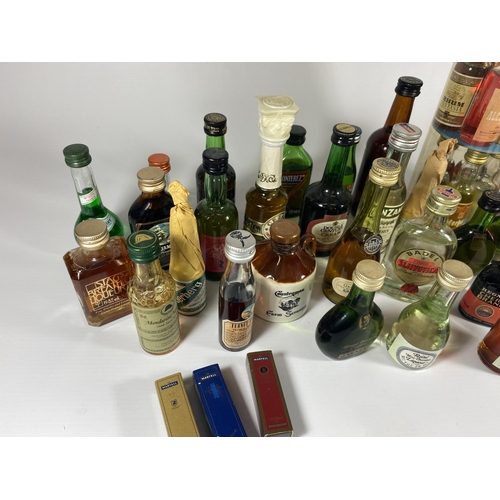 404 - A LARGE COLLECTION OF ASSORTED WHISKY & SPIRITS MINIATURES