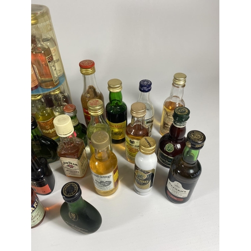 404 - A LARGE COLLECTION OF ASSORTED WHISKY & SPIRITS MINIATURES