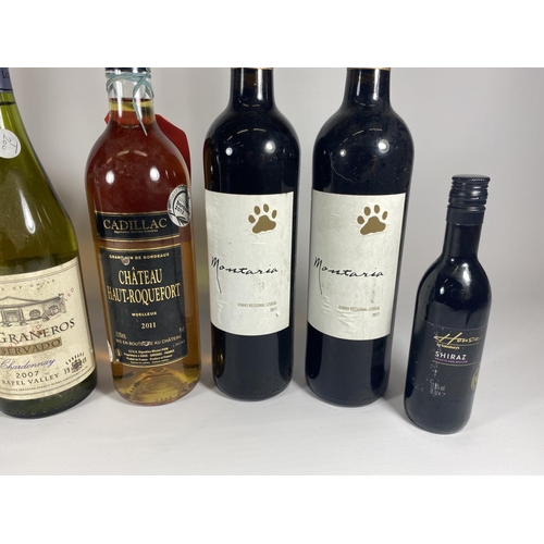 408 - 8 X MIXED BOTTLES - CHATEAU HAUT-ROQUEFORT, 2 X MONTANIA ETC