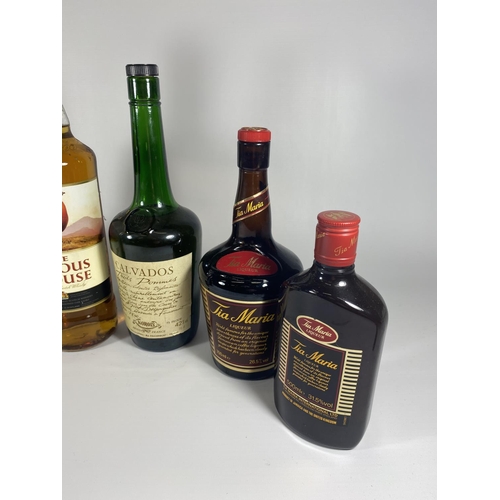 409 - 6 X MIXED SPIRITS - SMIRNOFF VODKA, THE FAMOUR GROUSE WHISKY ETC