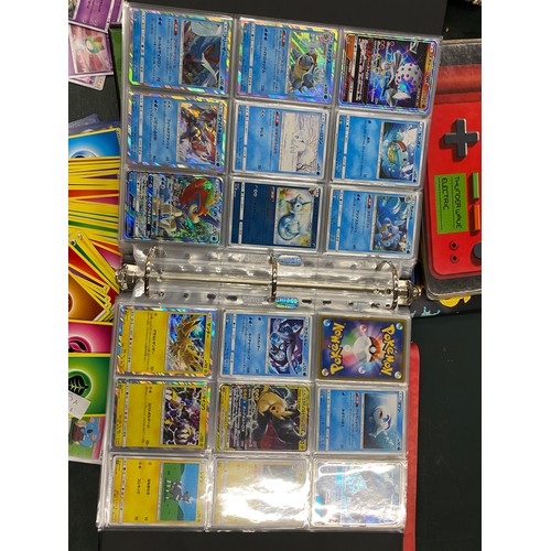 75 - A LARGE FOLDER OF POKEMON CARDS TO INCLUDE 25TH ANNIVERSARY JAPANESE SETS, ETC