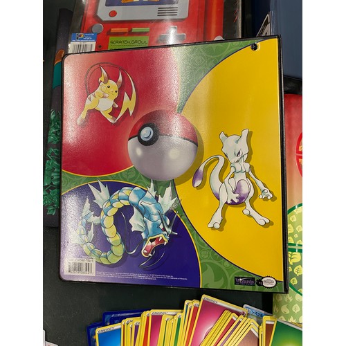 76 - THREE POKEMON ITEMS TO INCLUDE WOTC FOLDERS AND PLAYING MAT