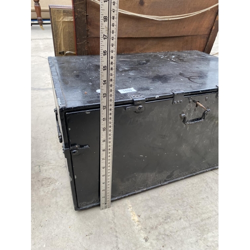 1659 - A VINTAGE METAL FALL FRONT CABINET