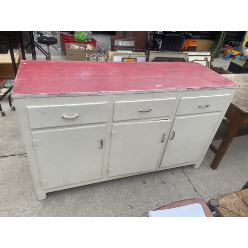 2669 - A 1950'S FORMICA TOP KITCHEN SIDEBOARD, 60