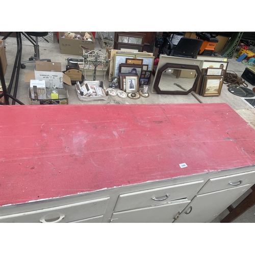 2669 - A 1950'S FORMICA TOP KITCHEN SIDEBOARD, 60