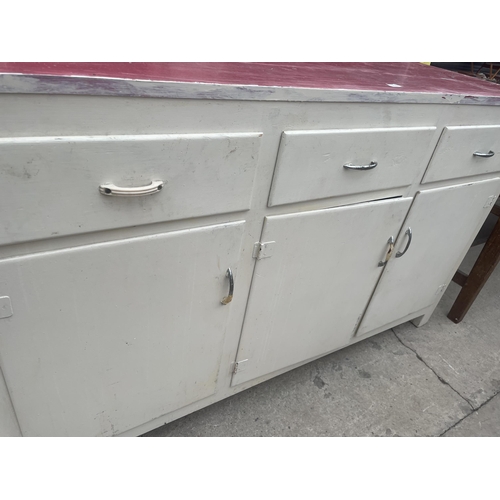 2669 - A 1950'S FORMICA TOP KITCHEN SIDEBOARD, 60