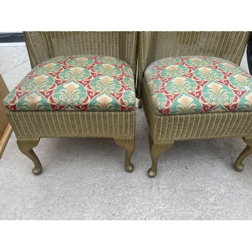 2672 - A PAIR OF LLOYD LOOM BEDROOM CHAIRS