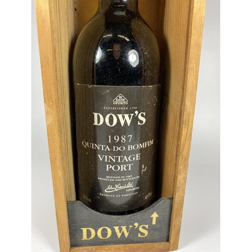 519 - 1 X 75CL BOTTLE - DOW'S QUINTA DO BOMFIM 1987 VINTAGE PORT