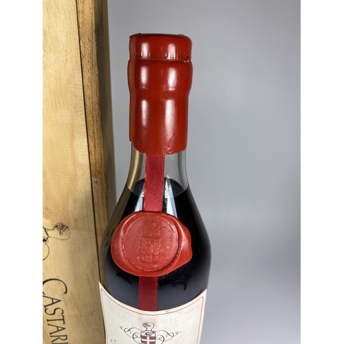 520 - 1 X 70CL BOTTLE - CASTAREDE 1945 ARMAGNAC IN WOODEN PRESENTATION BOX WITH WAX CAPSULE AND SEAL