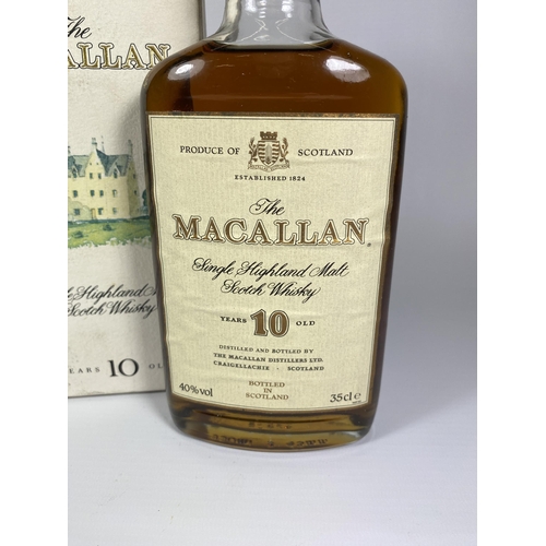 522 - 1 X 35CL BOXED BOTTLE - THE MACALLAN 1980'S 10 YEAR OLD SINGLE HIGHLAND MALT SCOTCH WHISKY