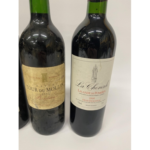 526 - 4 X 75CL BOTTLES - DENIS PHILIBERT 1989 NUITS SAINT GEORGES, LA CHEMADE 2000, GRAND VIN DU CHATEAU B... 