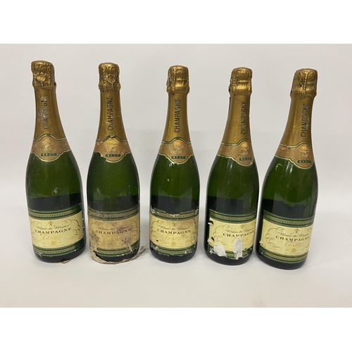 528 - 5 X 75CL BOTTLES - BLANC DE BLANC BRUT CHAMPAGNE