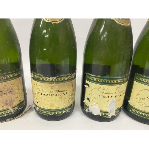 528 - 5 X 75CL BOTTLES - BLANC DE BLANC BRUT CHAMPAGNE