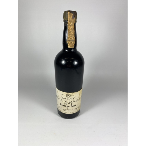 551 - 1 X 75CL BOTTLE - TAYLOR'S VINTA DE VARGELLAS 1972 VINTAGE PORT (CAPSULE A/F)