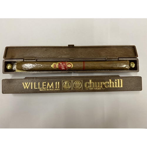 553 - 2 X WILLEM II CHURCHILL BOXED CIGARS