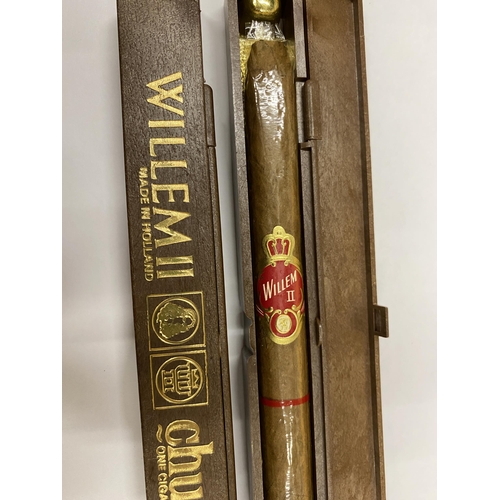 553 - 2 X WILLEM II CHURCHILL BOXED CIGARS