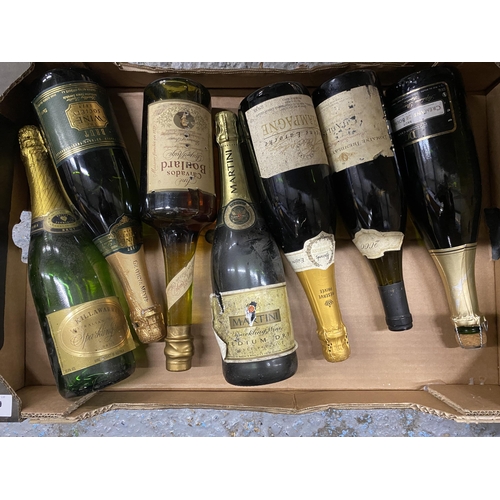 559 - 7 X MIXED BOTTLES - CALVADOS BOULARD, ASSORTED CHAMPAGNE ETC