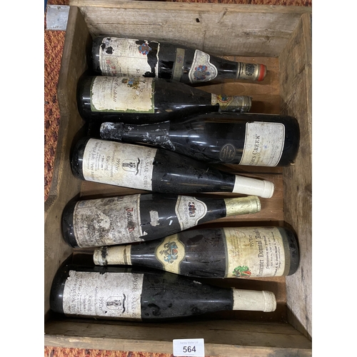 564 - 7 X MIXED BOTTLES - GERMAN WINES