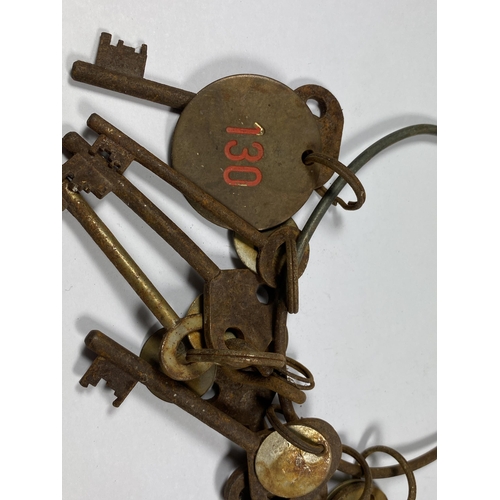 18 - A SET OF VINTAGE POST BOX KEYS