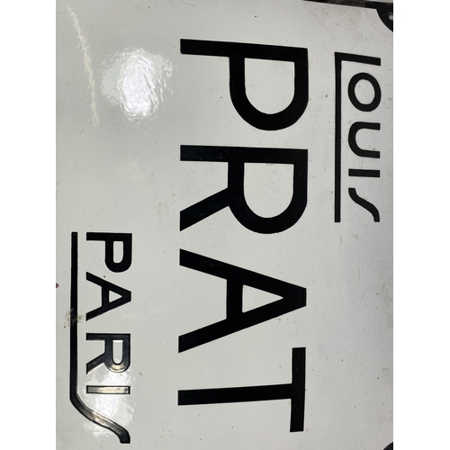 30 - A LOUIS PRAT PARIS ART GALLERY ENAMEL SIGN, 30 X 40CM