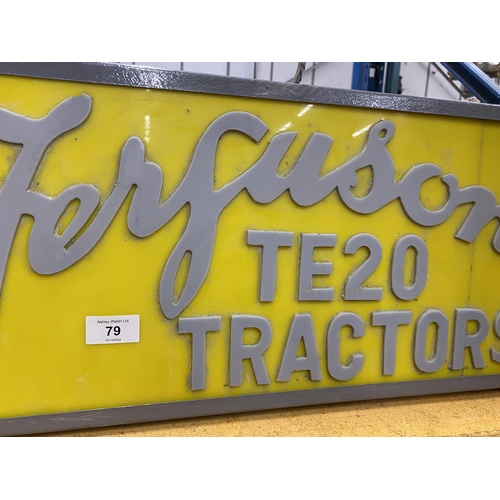 79 - A FERGUSON TE20 TRACTORS ILLUMINATED BOX SIGN