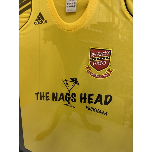 88 - A FRAMED ADIDAS PECKHAM ROVERS 'THE NAGS HEAD' FOOTBALL SHIRT