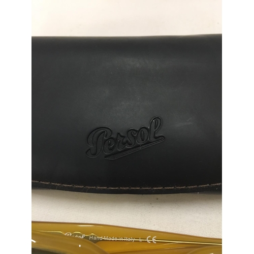 125 - A VINTAGE PAIR OF 'PERSOL' SUNGLASSES WITH CASE