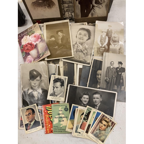 166 - A QUANTITY OF VINTAGE PHOTOGRAPHS FROM THE ASHTON - UNDER- LYNE AREA IN A CASH TIN