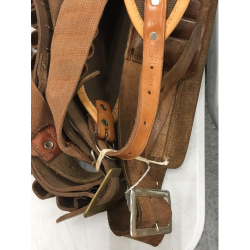 237 - FOUR LEATHER AND CANVAS CARTRIDGE BELTS