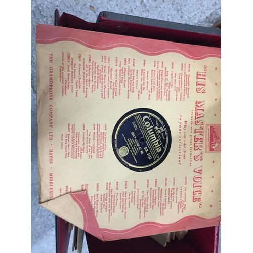 255 - A COLLECTION OF 78RPM RECORDS IN A CASE TO INCLUDE EVERY DAY IS MOTHER'S DAY, THE ROSARY, ETERNALLY,... 