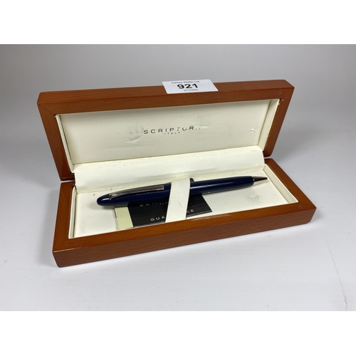 921 - A BOXED SCRIPTUR PEN