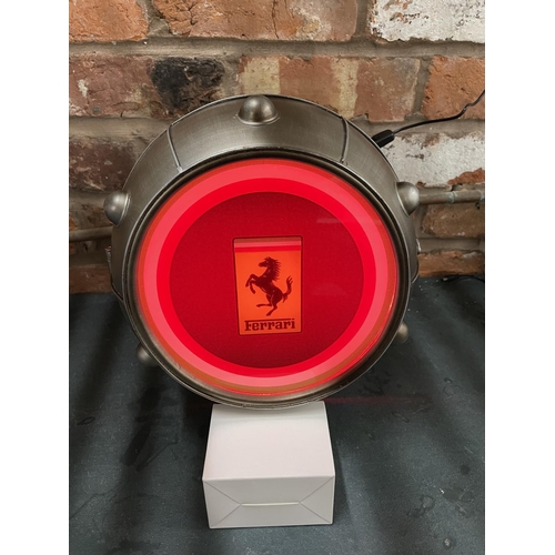 200A - A FERRARI ILLUMINATED LIGHT SIGN WITH COLOUR CHANGING LIGHTS - WORKING ORDER AT TIME OF CATALOGUING.