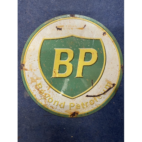 217 - A VINTAGE STYLE BP TIN SIGN