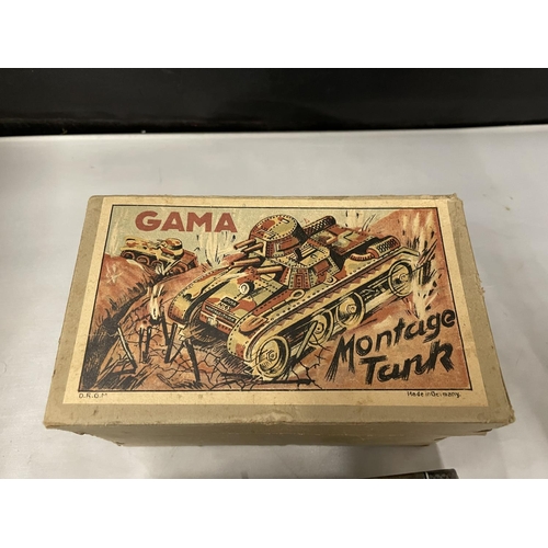 3628 - A VINTAGE GAMA MONTAGE TANK IN ORIGINAL BOX WITH KEY