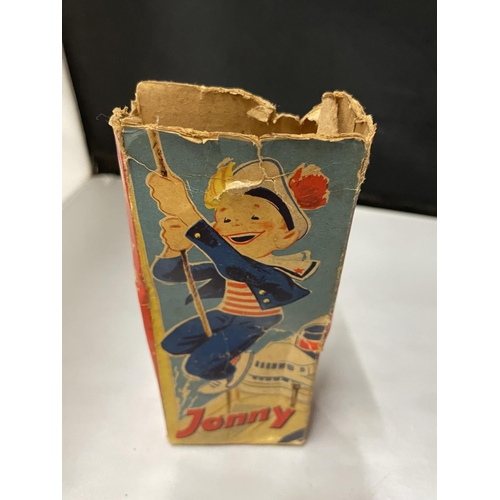 3631 - A WEST GERMAN TIN PLATE CLIMBING SAILOR JONNY IN ORIGINAL BOX