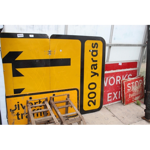 39 - 6 ROAD SIGNS  NO VAT