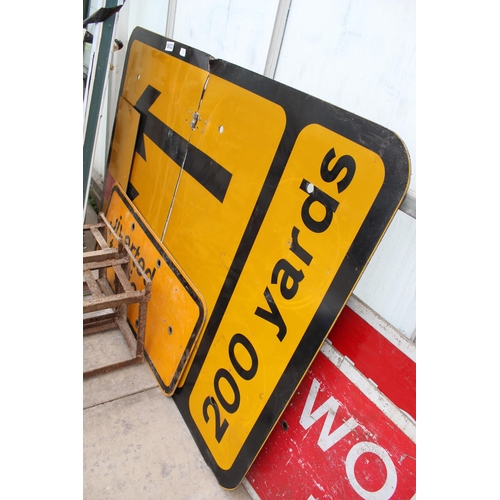 39 - 6 ROAD SIGNS  NO VAT