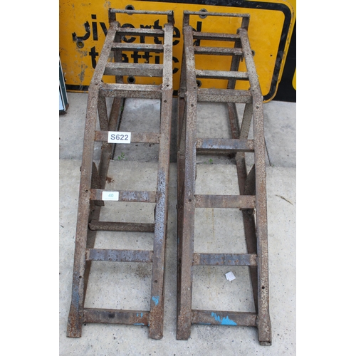 40 - 2 WHEEL RAMPS  NO VAT